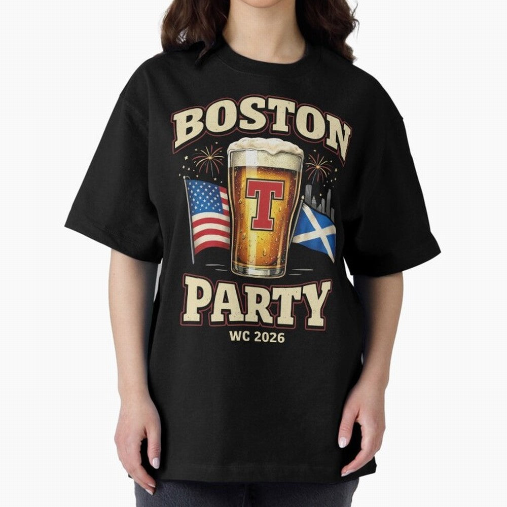 Boston T?Party Scotland Football WC 2026 Oversized T-Shirt Carry the Dream of the FIFA World Cup 2026 USA Canada Mexico Journey through Cristiano Ronaldo Highlights, Spain Pride, Stadium Chants, National Pride, Trophy Dreams and Unforgettable
