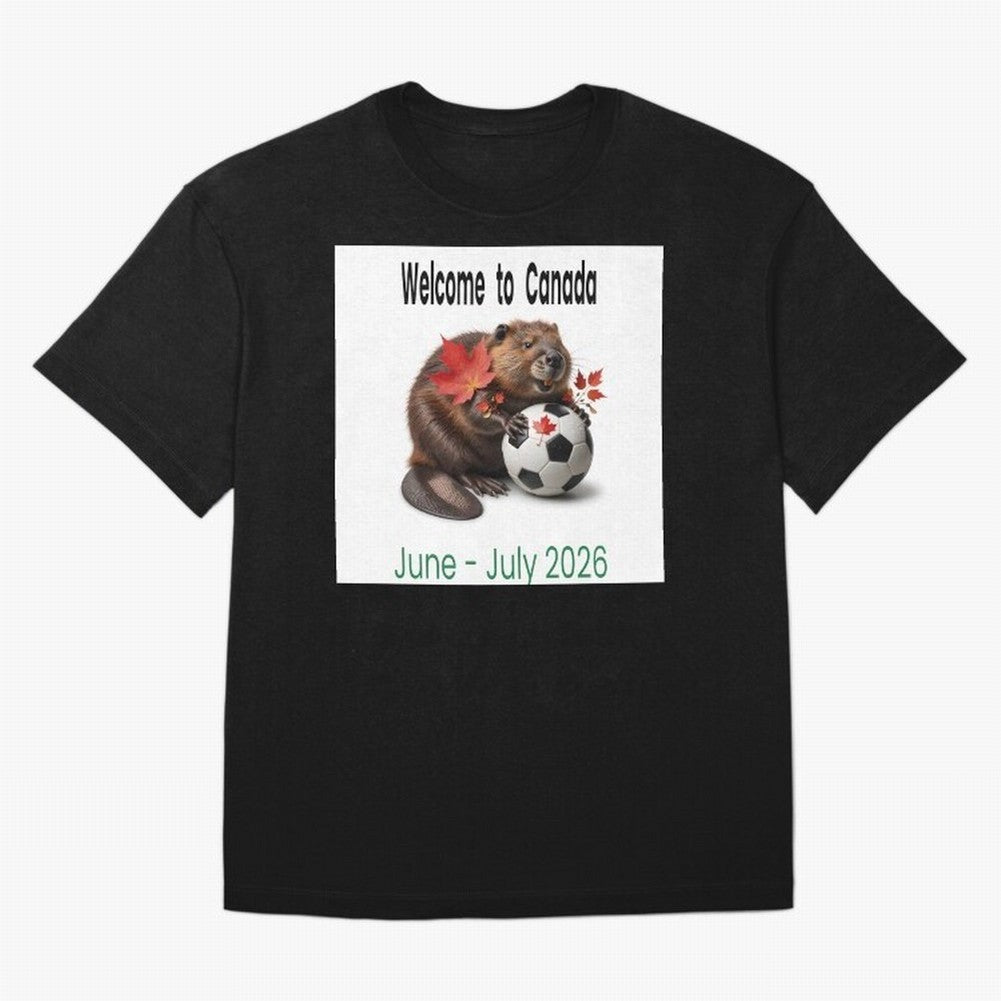 Welcome to Canada June July Soccer 2026 Oversized T-Shirt Unlock FIFA World Cup 2026 Filled with Messi, CR7 and Mbappe, Argentina and Brazil Energy, Soccer Culture, Superstar Moments, National Team Dreams and Competitive Fire; Ideal for Fans Who