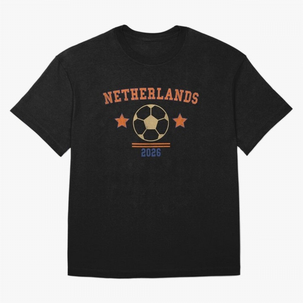 Netherlands ¡ª Vintage Soccer Tee Oversized T-Shirt Fuel Match Day Hype around FIFA World Cup 2026 Group Stage, Mbappe, France and Portugal, Game Day Rituals, Football Legends, Country Pride and the Road to the Final; Perfect for Supporters Who