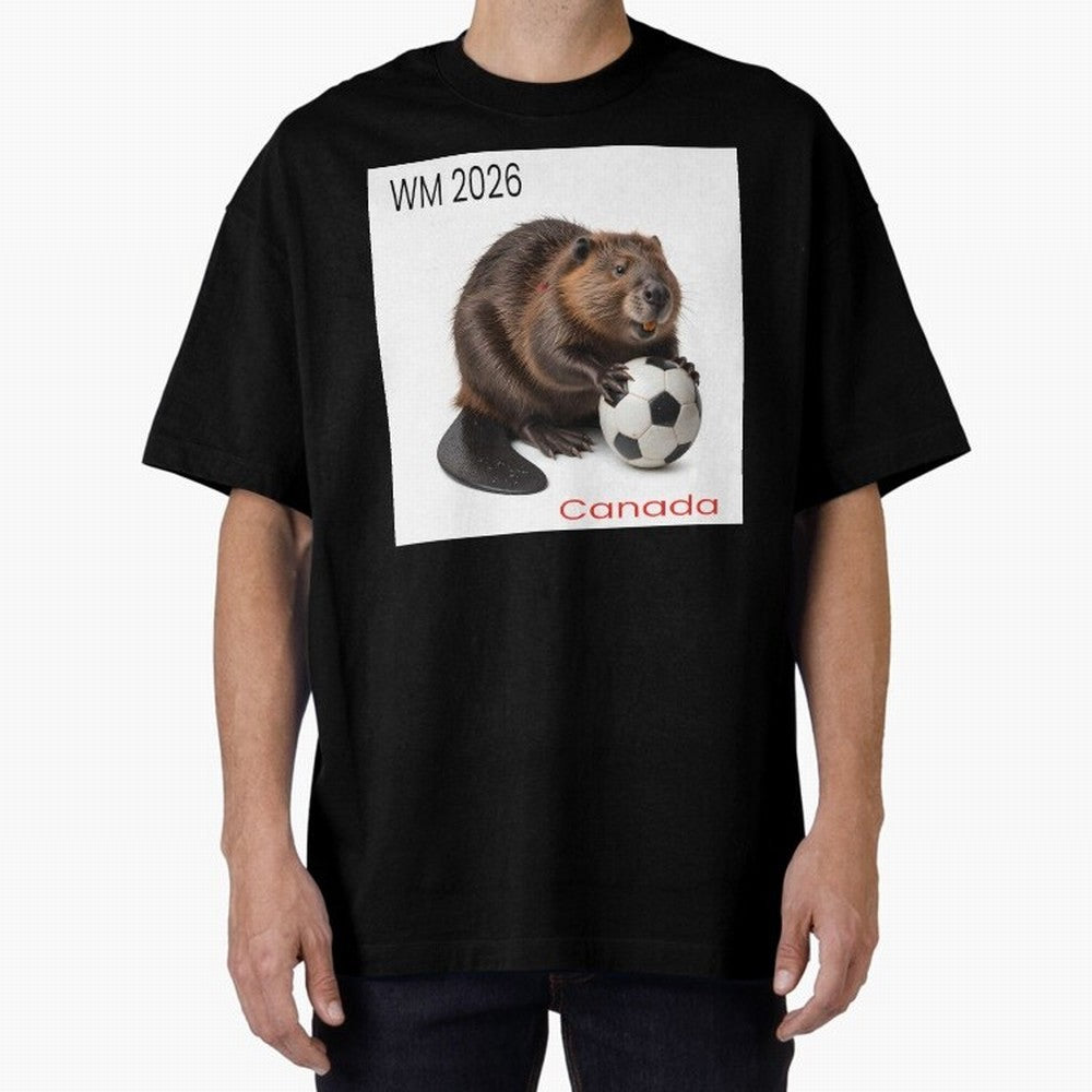 Canadian beaver invites you to World Cup 2026 in USA, Canada and Mexico Oversized T-Shirt Join Supporters Worldwide for FIFA World Cup 2026 USA Canada Mexico for Fans of Mbappe and Neymar and Brazil, Portugal and Argentina, Bringing Champion