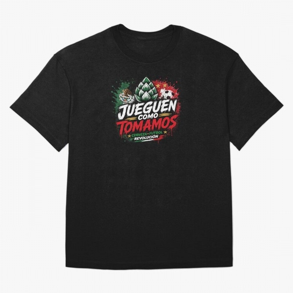 Jueguen Como Tomamos Futbol Cervecero Oversized T-Shirt Bring FIFA World Cup 2026 Highlighting Messi, CR7 and Mbappe, Argentina Energy, Stadium Chants, National Pride, Trophy Dreams and Unforgettable Football Memories; Made for Die Hard Supporters,