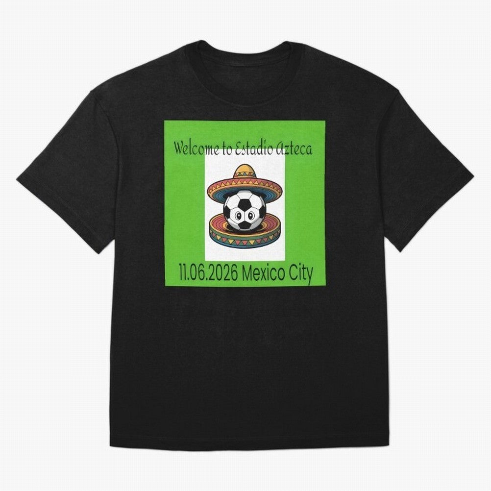 Welcome to Estadio Azteca Mexico City June 11, 2026 Oversized T-Shirt Support FIFA World Cup 2026 USA Canada Mexico Spirit, Filled with France and Portugal, CR7, Global Supporter Spirit, Legendary Goals, National Colors and Tournament Celebration;