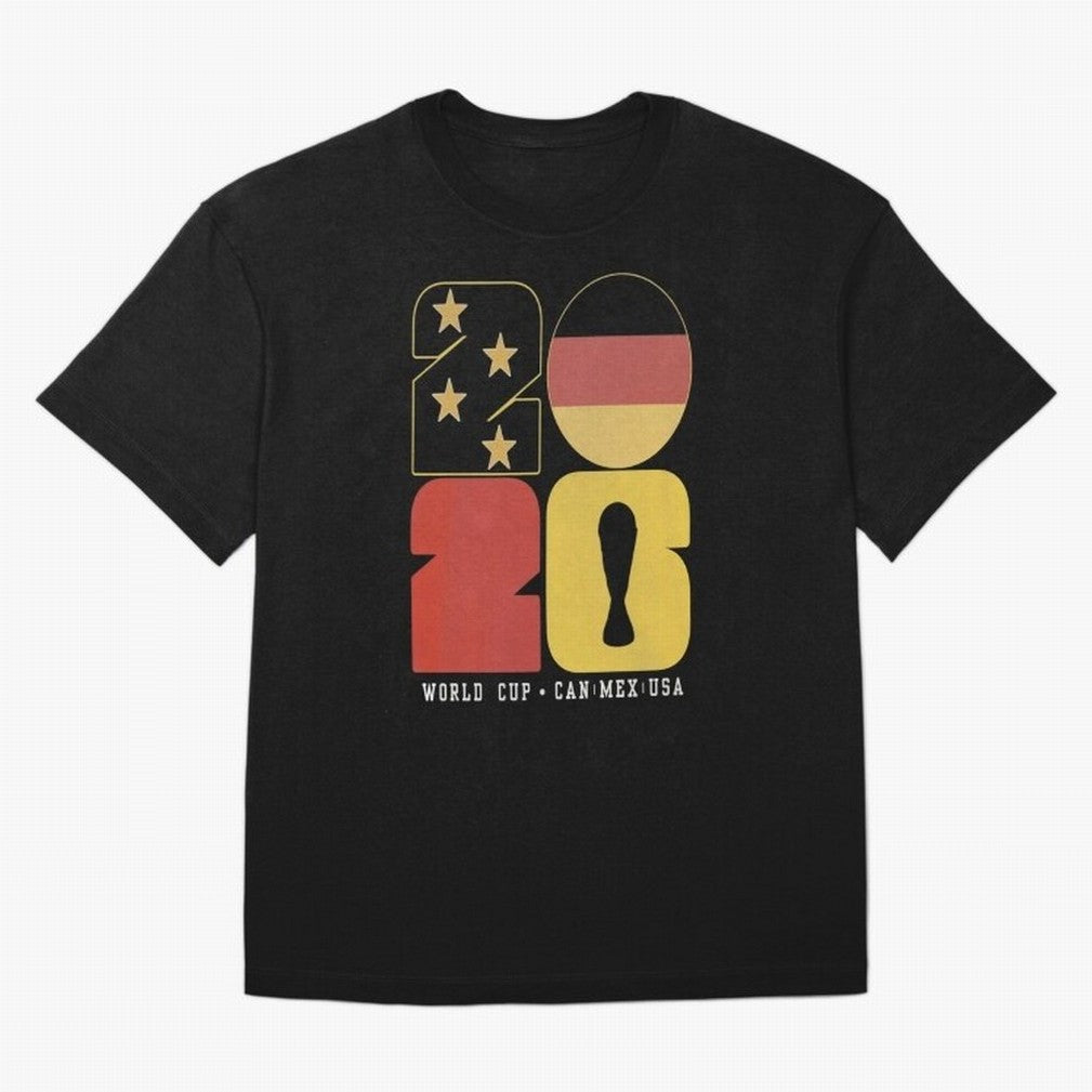 Germany Football World Cup 2026 - Die Mannschaft Retro Typography Oversized T-Shirt Celebrate Fan Favorites in Global Football Passion for FIFA World Cup 2026 Group Stage, Inspired by Haaland and Mbappe, Portugal, Spain and Germany, Goal