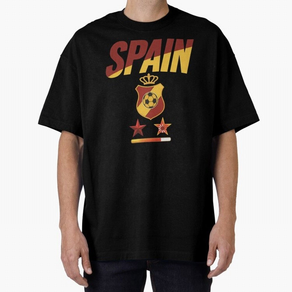 Spain Football World Cup 2026 - La Roja Stars Loading Oversized T-Shirt Bring Retro Soccer Energy to the FIFA World Cup 2026 USA Canada Mexico Journey through Mbappe and Neymar Highlights, England Pride, Tournament Hype, Historic Matchups, Family