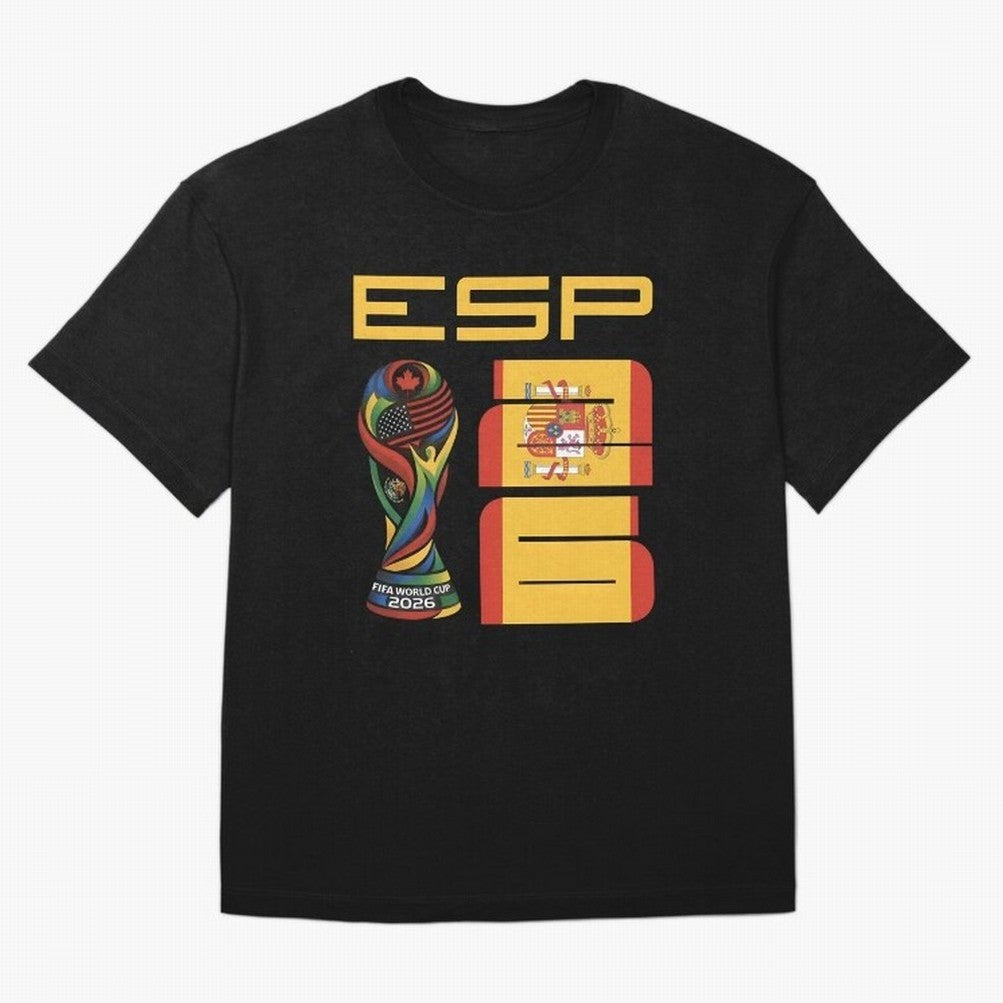 Spain Soccer World Cup 2026 Fan Art - ESP La Roja Oversized T-Shirt Represent Fans Who Live for FIFA World Cup 2026 Filled with Haaland and Mbappe, Argentina Energy, Retro Football Energy, Iconic Rivalries, Trophy Chase Drama and Stadium