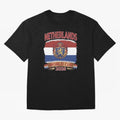 Netherlands World Cup 2026 Coat of Arms Football Design Oversized T-Shirt Cheer through Every Moment of FIFA World Cup 2026 USA Canada Mexico Spirit, Inspired by France, Neymar, Haaland and Cristiano Ronaldo, Worldwide Fan Energy, Dramatic Goals,