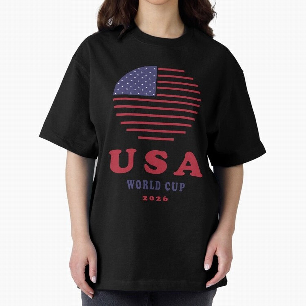 USA World Cup 2026 Soccer Fan Shirt | American Flag Football Retro Patriotic Design Oversized T-Shirt Follow Match Day Hype around FIFA World Cup 2026 USA Canada Mexico, Cristiano Ronaldo, Brazil, Tournament Hype, Historic Matchups, Family Viewing
