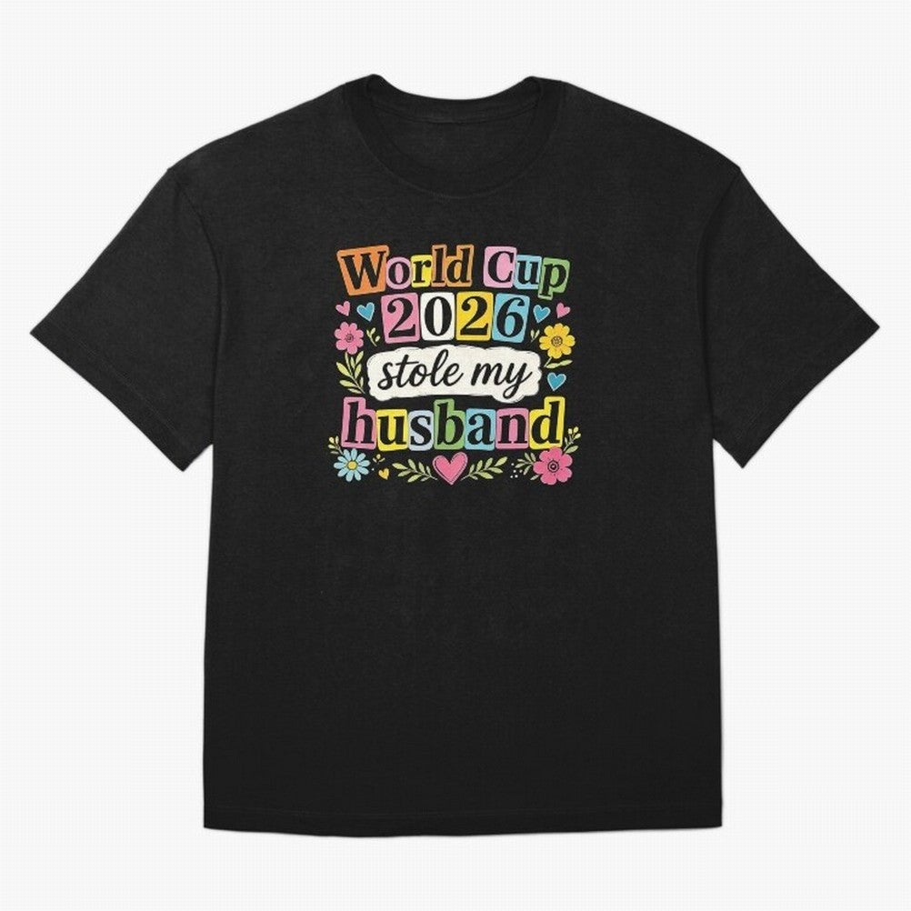 World Cup Stole My Husband Funny World Cup 2026 Meme Soccer Wife Humor Football Widow Joke Oversized T-Shirt Make the Season About FIFA World Cup 2026 Built around CR7 and Messi, Brazil, Portugal and Argentina Energy, Retro Football Energy, Iconic