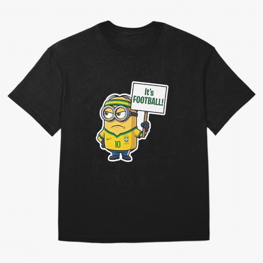It's Football! - Funny Brazil Soccer Meme (Soccer v Football) v2 Oversized T-Shirt Bring Supporter Culture to FIFA World Cup 2026 Spirit, Highlighting Spain, Messi and Cristiano Ronaldo, Retro Football Energy, Iconic Rivalries, Trophy Chase Drama