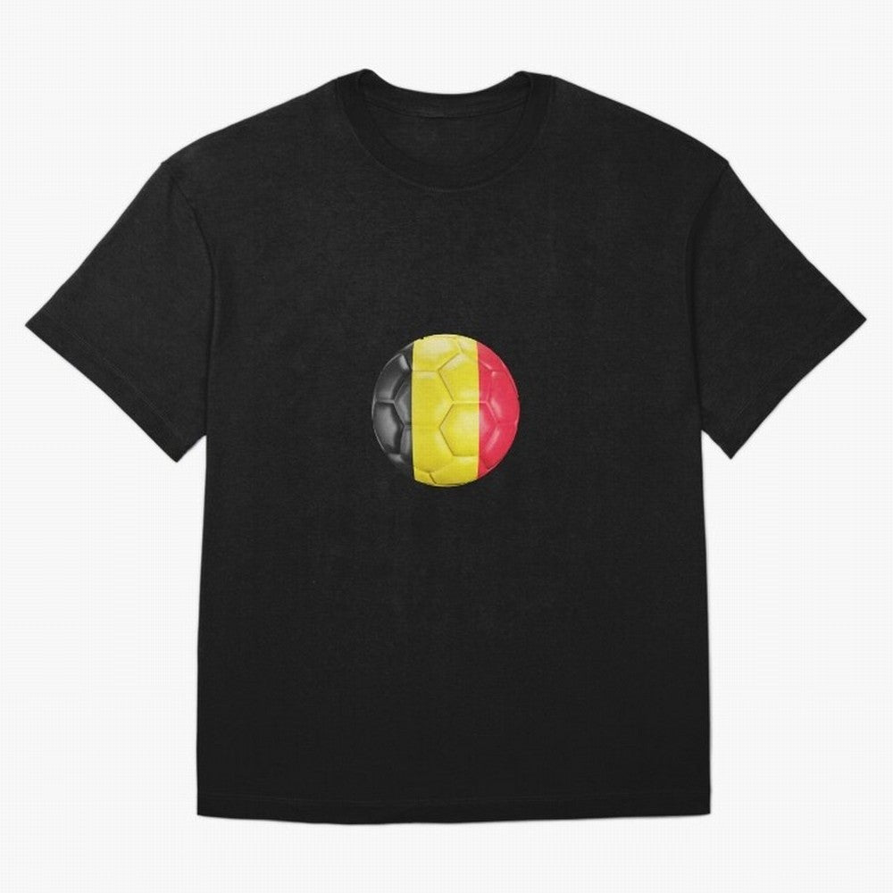 Belgium Football Ball Oversized T-Shirt Show Up for the Glory of FIFA World Cup 2026 USA Canada Mexico Connected to Messi, Neymar and Mbappe, Spain and Netherlands Energy, Classic Soccer Heritage, Championship Pressure, Fan Loyalty and