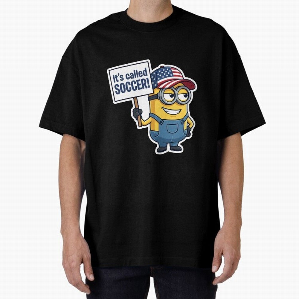 It's Called Soccer! - Funny US Football Meme (Soccer v Football) v1 Oversized T-Shirt Show Support during FIFA World Cup 2026 Group Stage for Fans of Cristiano Ronaldo and Brazil, Portugal and Argentina, Bringing Stadium Chants, National Pride,