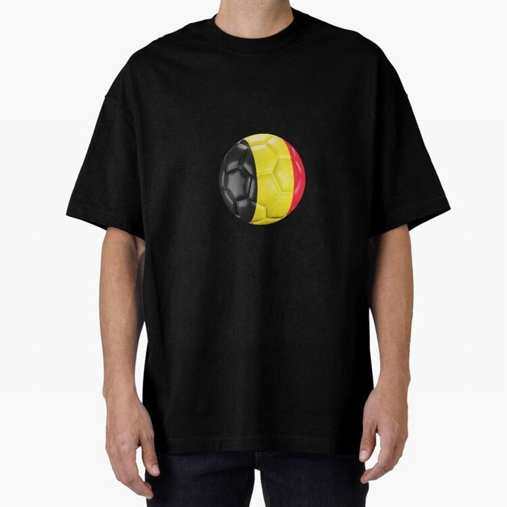 Belgium Football Oversized T-Shirt Represent Football Lovers during the FIFA World Cup 2026 Group Stage Journey through Cristiano Ronaldo Highlights, Spain and Netherlands Pride, Football Passion, Legendary Performances, Festival Vibes and