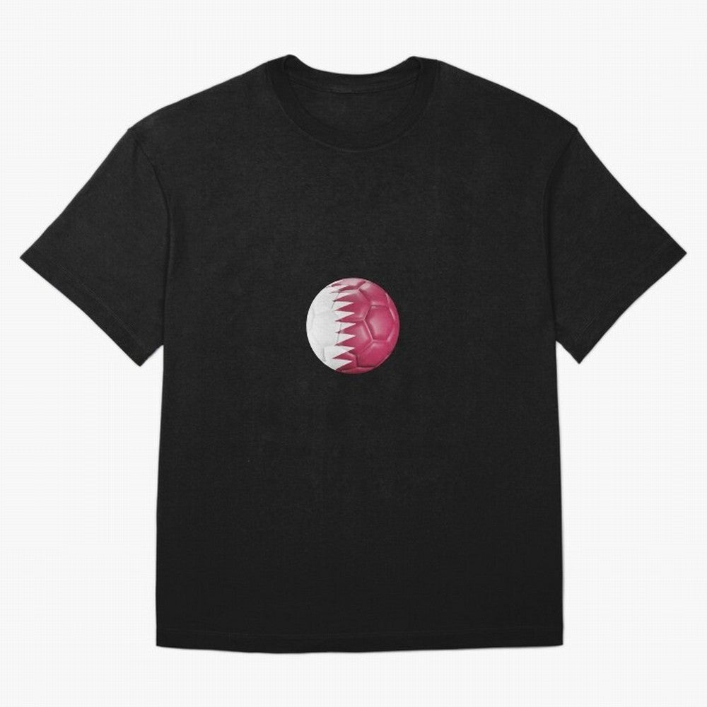 Qatar Flag Ball Oversized T-Shirt Bring Champion Energy into the FIFA World Cup 2026 Journey through CR7 Highlights, Netherlands Pride, Goal Celebration Energy, Supporter Heritage, Football Icons and Worldwide Tournament Joy; Great for Supporters