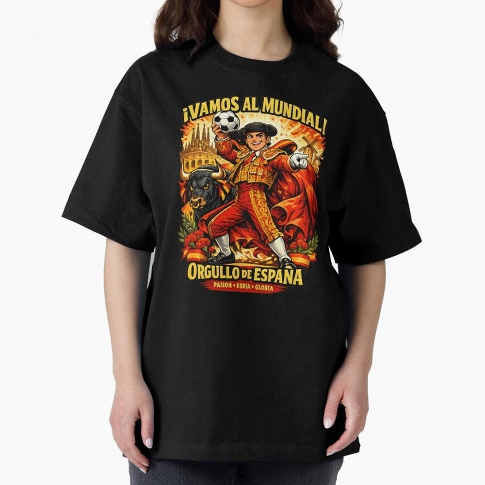 Spain World Cup 2026 Matador Fan Shirt Oversized T-Shirt Celebrate the Stars of FIFA World Cup 2026 USA Canada Mexico Spirit, Made for Portugal, Spain and Germany, Neymar, Stadium Memories, Football Loyalty, International Chants and Championship