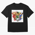 World Football Mascots ¨C Ultimate Soccer Fan Cartoon Design Oversized T-Shirt Fuel FIFA World Cup 2026 USA Canada Mexico for Fans of Cristiano Ronaldo, Haaland and CR7 and Argentina, Bringing Football Festival Excitement, Trophy Ambitions, Country