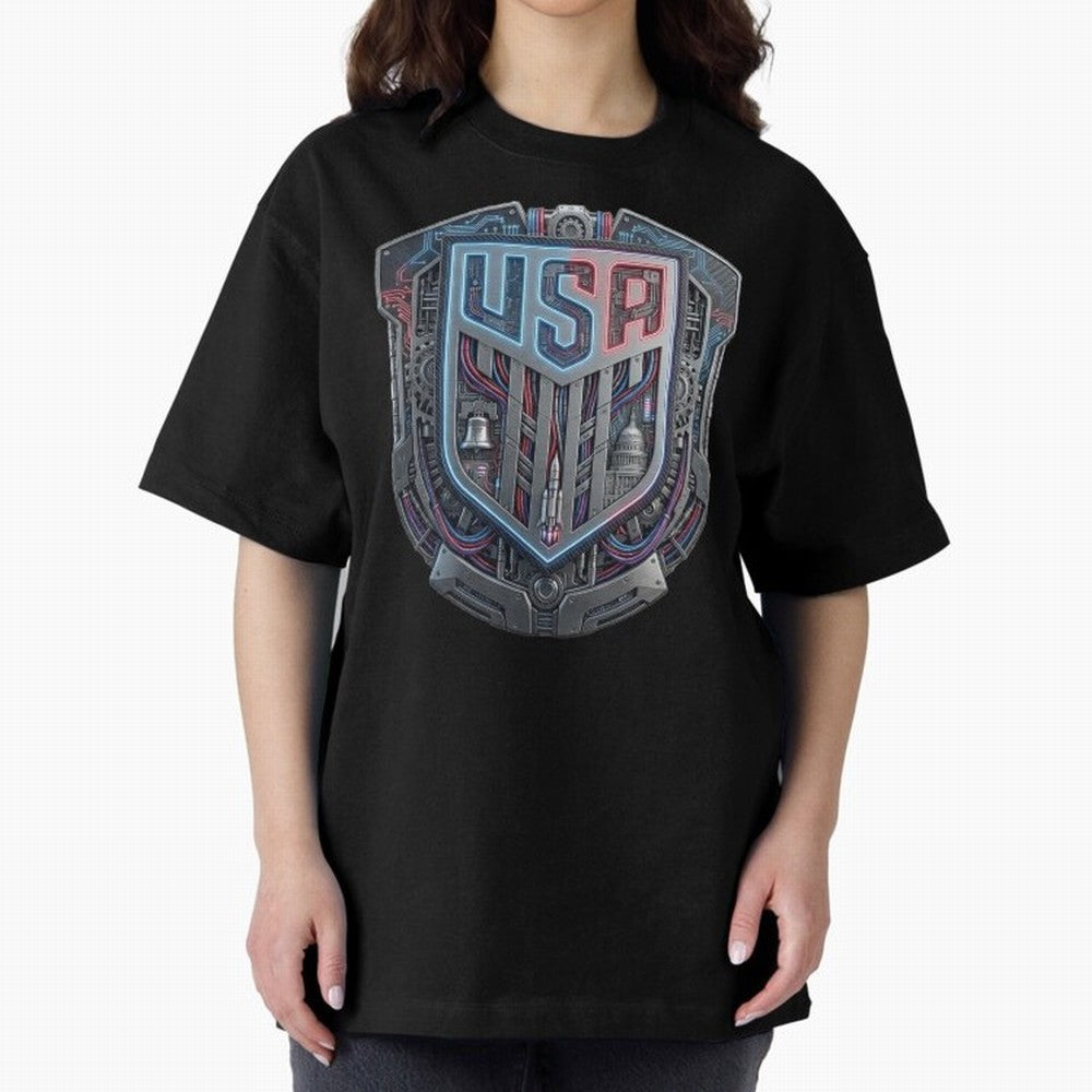 United States Great Seal - American Pride Oversized T-Shirt Bring Stadium Energy to FIFA World Cup 2026 Spirit, Highlighting Argentina, CR7 and Messi, Game Day Rituals, Football Legends, Country Pride and the Road to the Final; Great for Supporters