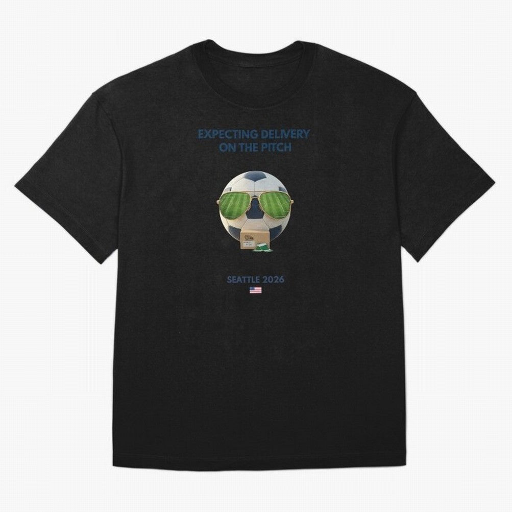 WC26 Hosting City: Seattle | Fun and Smart Soccer Fan Gear Oversized T-Shirt Carry the Dream of FIFA World Cup 2026 USA Canada Mexico for Fans of Messi, CR7 and Mbappe and Spain and Netherlands, Bringing Soccer Culture, Superstar Moments, National