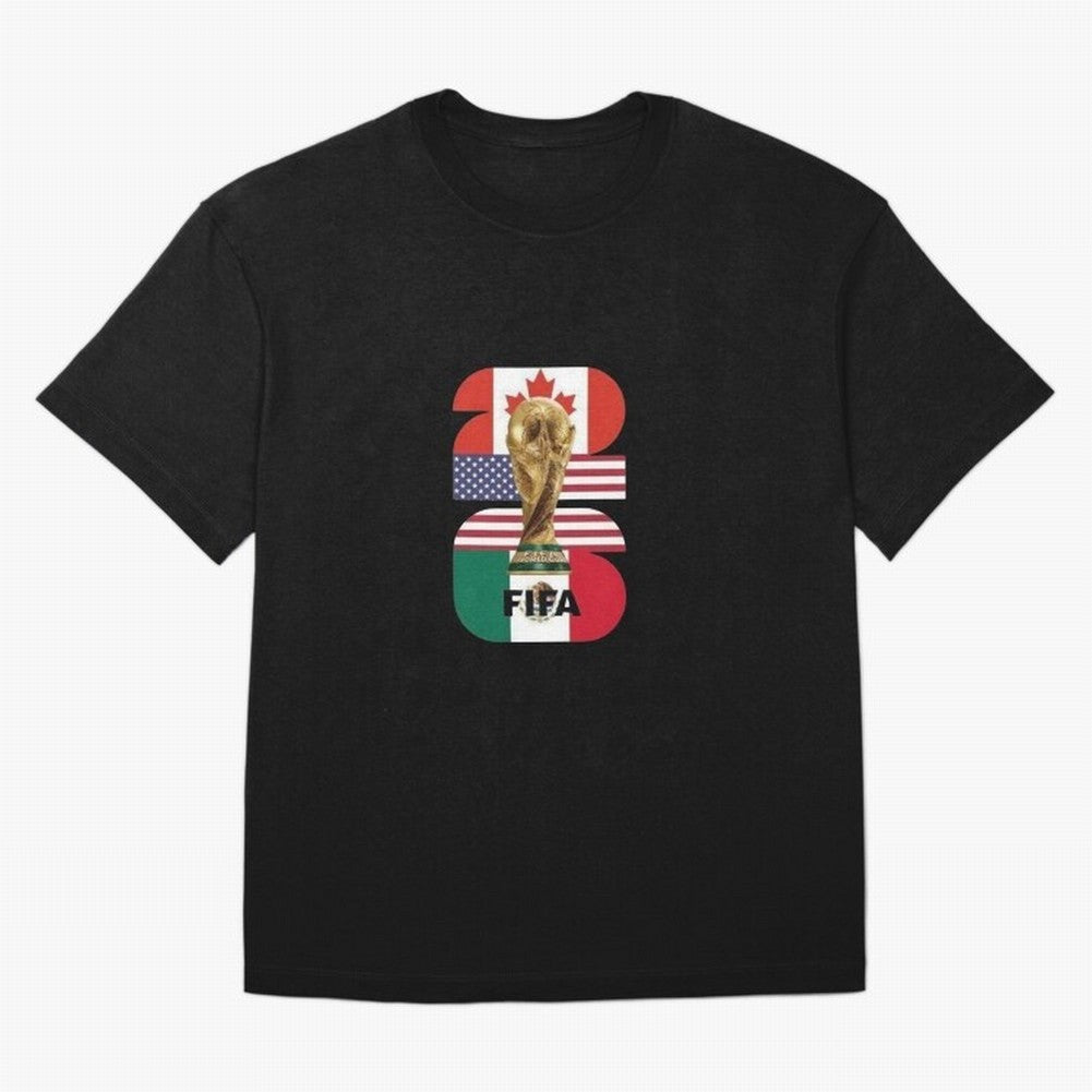 Three Nations Host Trophy Vertical Oversized T-Shirt Bring World Football Passion into FIFA World Cup 2026 Group Stage Featuring CR7 and Messi, Brazil Energy, Classic Soccer Heritage, Championship Pressure, Fan Loyalty and International Pride;