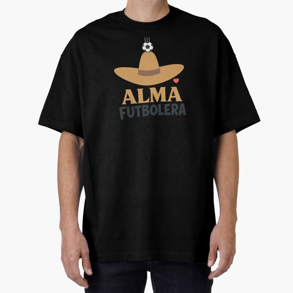 Alma Futbolera Oversized T-Shirt Relive FIFA World Cup 2026 USA Canada Mexico for Fans of Messi and France, Bringing Stadium Memories, Football Loyalty, International Chants and Championship Tradition; Great for Supporters Who Love Legendary