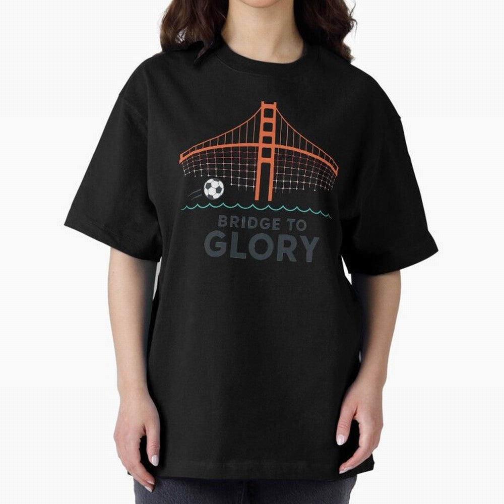 Bridge to Glory Oversized T-Shirt Bring International Match Energy to FIFA World Cup 2026 USA Canada Mexico Spirit, Featuring Argentina, Messi, Champion Mindset, Group Stage Buzz, Knockout Tension and Passionate Fan Culture; Ideal for Fans Who