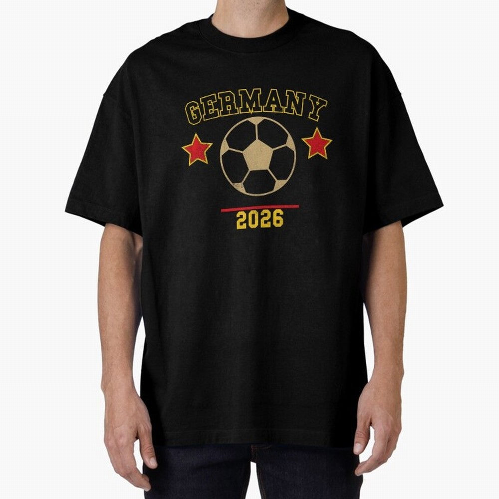 Germany 2026 ¡ª Vintage Soccer Tee Oversized T-Shirt Show Match Day Excitement for Global Football Passion for FIFA World Cup 2026, Made for CR7, Argentina, France and Brazil, Match Day Excitement, Supporter Culture, Golden Goals and Global