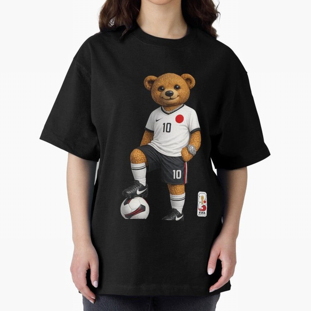 Japan Soccer Bear World Cup Teddy Bear Oversized T-Shirt Celebrate Global Passion for FIFA World Cup 2026 Spirit, Centered on England and Germany, Cristiano Ronaldo, Haaland and CR7, Game Day Rituals, Football Legends, Country Pride and the Road to