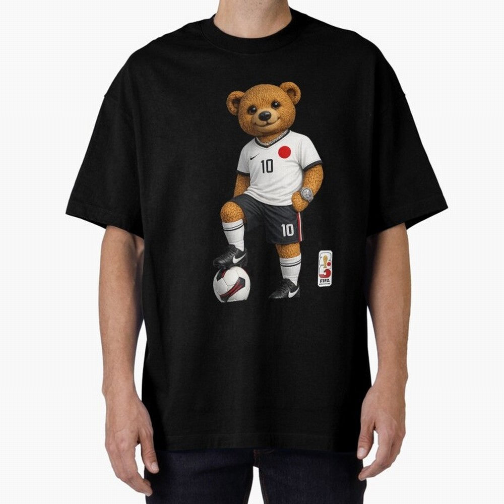 Japan Soccer Bear World Cup Teddy Bear Oversized T-Shirt Celebrate Global Passion for FIFA World Cup 2026 Spirit, Centered on England and Germany, Cristiano Ronaldo, Haaland and CR7, Game Day Rituals, Football Legends, Country Pride and the Road to