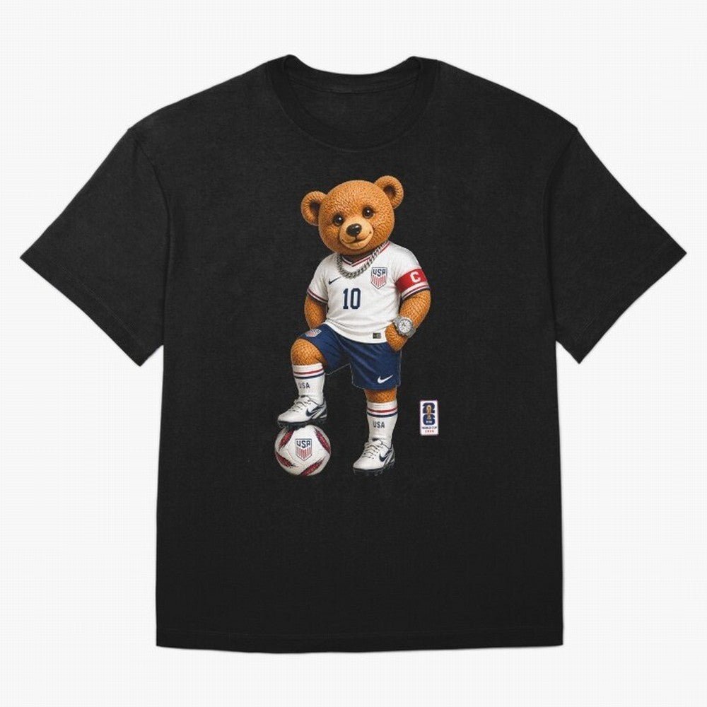 USA Soccer Bear World Cup 2026 Teddy Bear Oversized T-Shirt Show Fan Pride Across FIFA World Cup 2026 Group Stage Spirit, Driven by Brazil, Messi, Neymar and Mbappe, Tournament Hype, Historic Matchups, Family Viewing Parties and Global Sports
