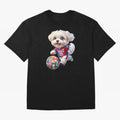 Cute Maltese Soccer Star - FIFA 2026 World Cup Edition Oversized T-Shirt Carry National Pride through Match Day Hype around FIFA World Cup 2026 USA Canada Mexico, Neymar, Netherlands, Sports Nostalgia, International Competition, Famous Players and