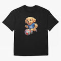 Golden Retriever Soccer Champ - World Cup 2026 Spirit Oversized T-Shirt Live the Energy of Match Day Hype around FIFA World Cup 2026 Group Stage, Messi, Neymar and Mbappe, England and Germany, Champion Mindset, Group Stage Buzz, Knockout Tension