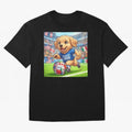 Golden Retriever Soccer Champ - World Cup 2026 Spirit Oversized T-Shirt Fuel Your Fan Pride for the FIFA World Cup 2026 Group Stage Journey through Haaland Highlights, Argentina, France and Brazil Pride, Champion Mindset, Group Stage Buzz, Knockout