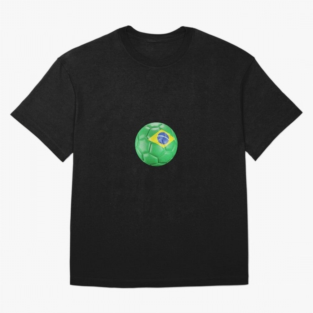 Brazil Oversized T-Shirt Follow FIFA World Cup 2026 USA Canada Mexico Spirit, with Portugal, CR7, Sports Nostalgia, International Competition, Famous Players and Unforgettable Victories; Perfect for People Who Love Argentina, Brazil, France,