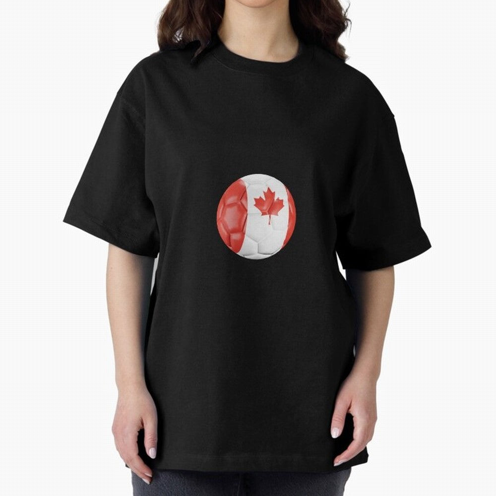 Canada Oversized T-Shirt Feel the Trophy Chase of FIFA World Cup 2026 Spirit, Centered on England, France and Netherlands, Cristiano Ronaldo, Supporter Pride, Iconic Celebrations, Legendary Names and Global Match Day Energy; Built for Supporters