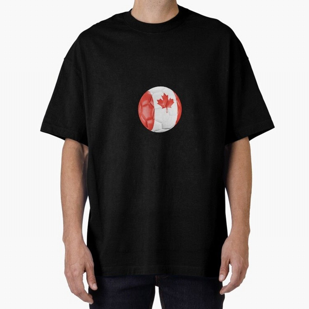 Canada Oversized T-Shirt Feel the Trophy Chase of FIFA World Cup 2026 Spirit, Centered on England, France and Netherlands, Cristiano Ronaldo, Supporter Pride, Iconic Celebrations, Legendary Names and Global Match Day Energy; Built for Supporters