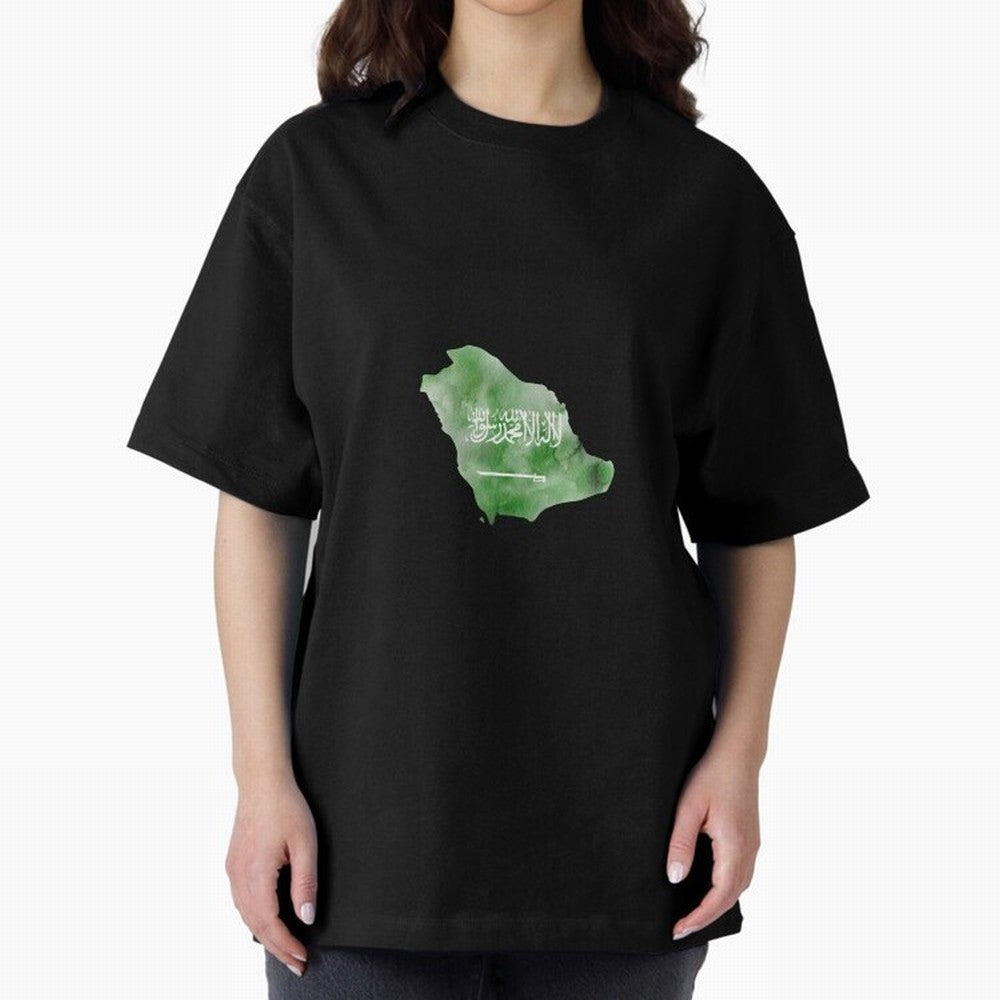 Saudi Arabia Oversized T-Shirt Represent the Passion of Match Day Hype around FIFA World Cup 2026 USA Canada Mexico, Cristiano Ronaldo, Haaland and CR7, England, Global Supporter Spirit, Legendary Goals, National Colors and Tournament Celebration;