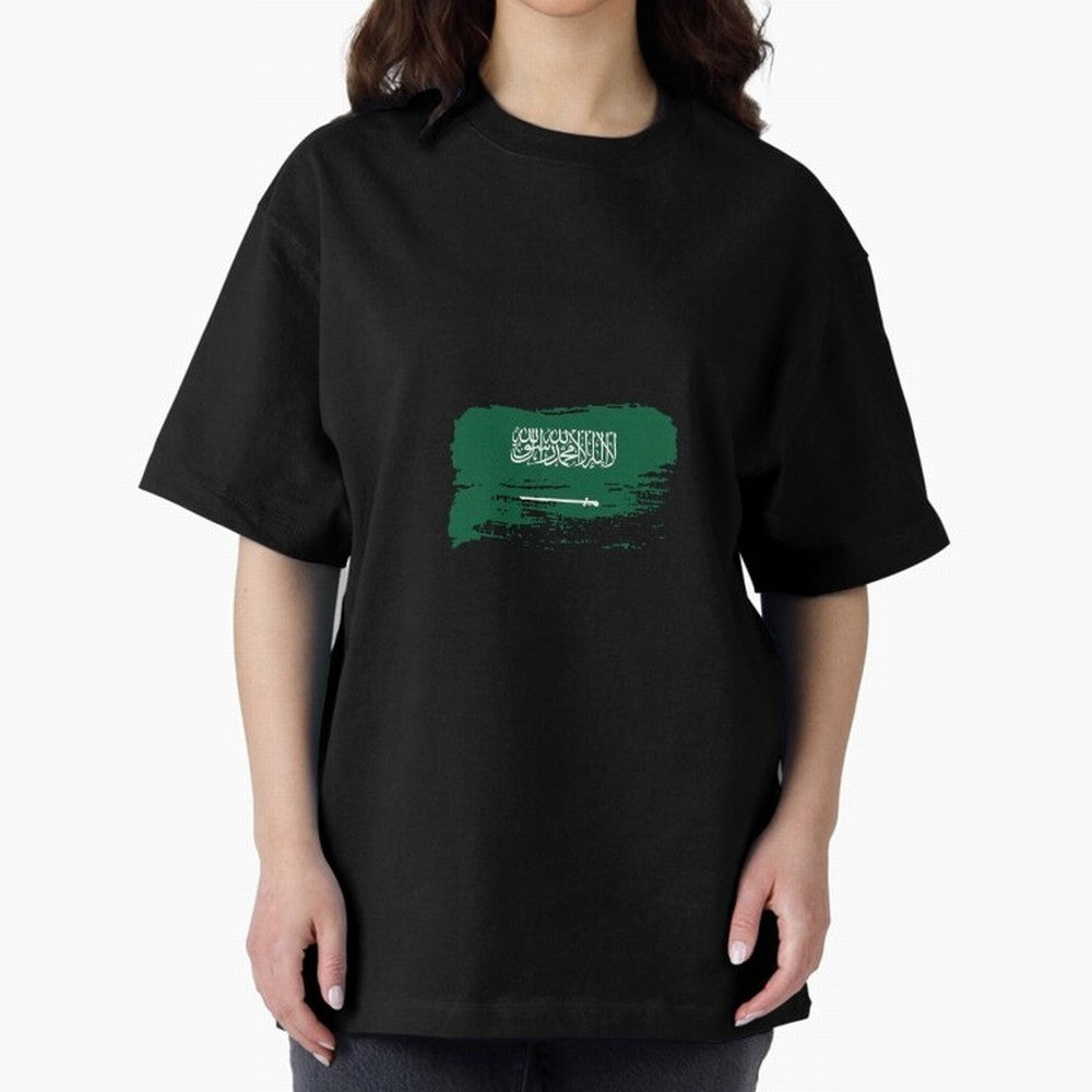 Saudi Arabia Oversized T-Shirt Show Support during FIFA World Cup 2026 USA Canada Mexico for Fans of Haaland and Germany, Bringing Football Festival Excitement, Trophy Ambitions, Country Rivalries and Star Player Buzz; Great for Supporters Who Love
