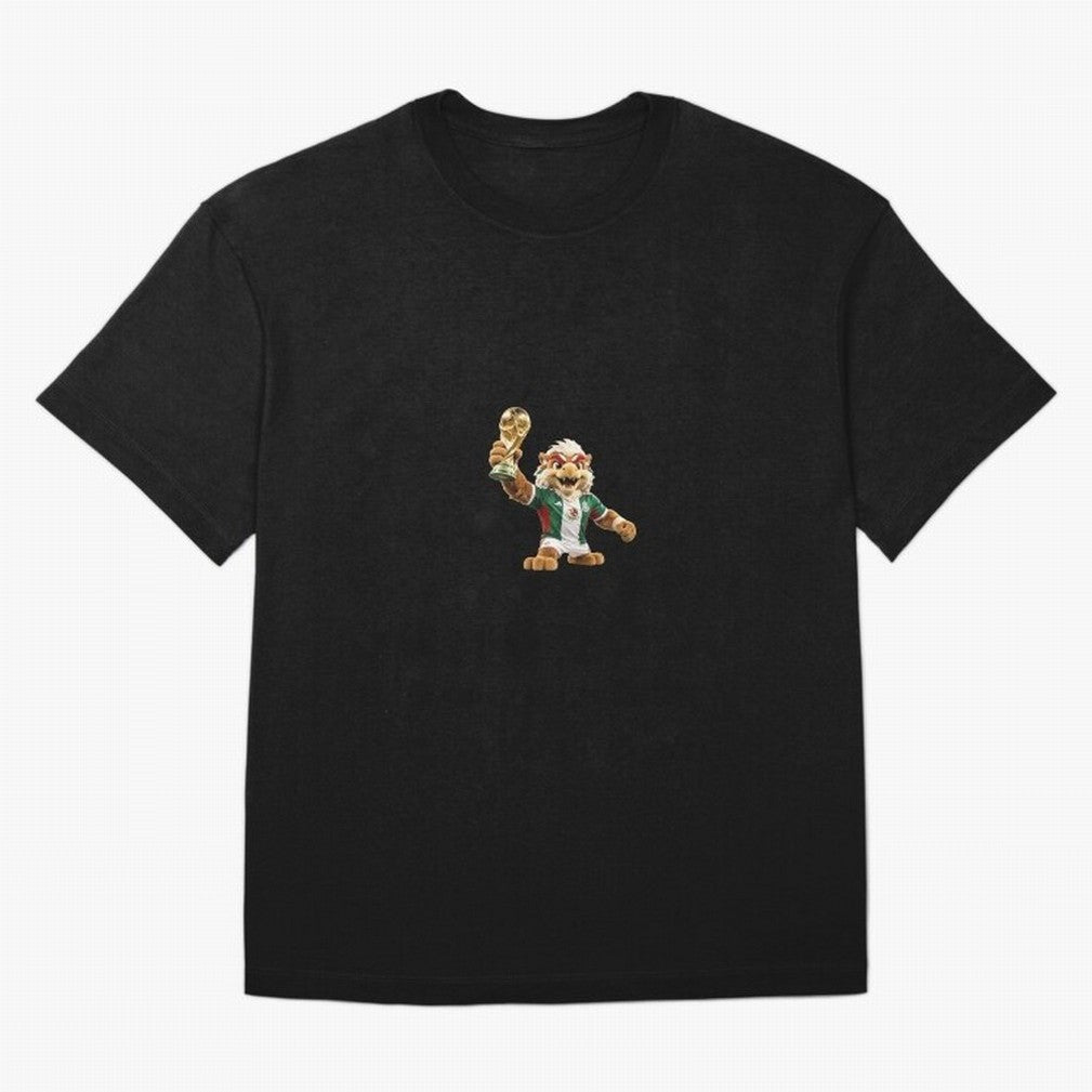 Mexico Soccer Mascot Champion - Mexican Football Victory Trophy 2026 Oversized T-Shirt Celebrate Football Dreams Across FIFA World Cup 2026 Group Stage for Fans of Messi and Germany, Bringing Global Supporter Spirit, Legendary Goals, National
