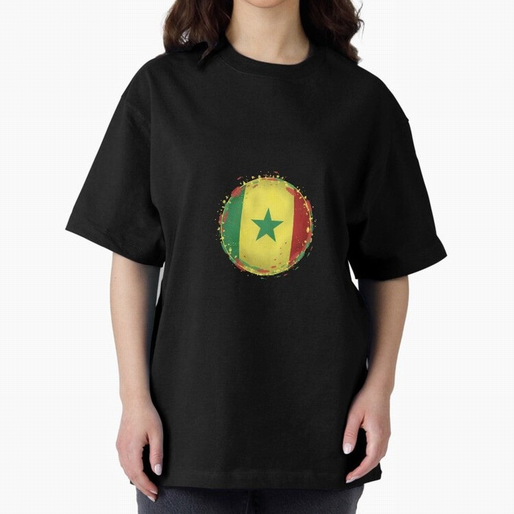 Senegal Oversized T-Shirt Follow Global Football Passion for FIFA World Cup 2026, Featuring Messi, Neymar and Mbappe, Brazil, Portugal and Argentina, Football Passion, Legendary Performances, Festival Vibes and Supporter Community; Great for Watch