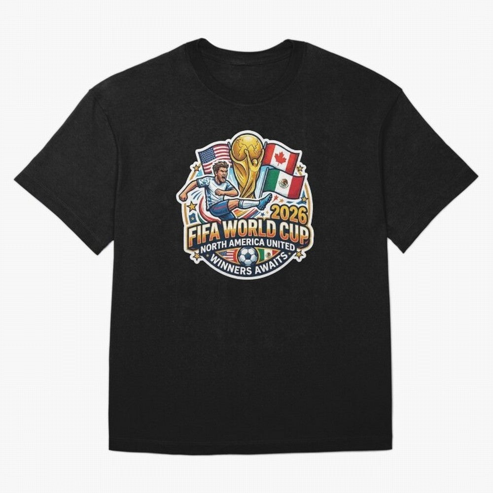 FIFA World Cup 2026 North America United Oversized T-Shirt Show Fan Pride Across Match Day Hype around FIFA World Cup 2026 USA Canada Mexico, Cristiano Ronaldo, Haaland and CR7, Portugal, Supporter Pride, Iconic Celebrations, Legendary Names and