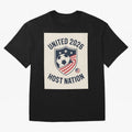 United 2026 USA World Cup Host Nation Soccer Crest T-Shirt Oversized T-Shirt Honor Football Greatness during FIFA World Cup 2026 Group Stage Driven by CR7, England and Germany Energy, Football Festival Excitement, Trophy Ambitions, Country
