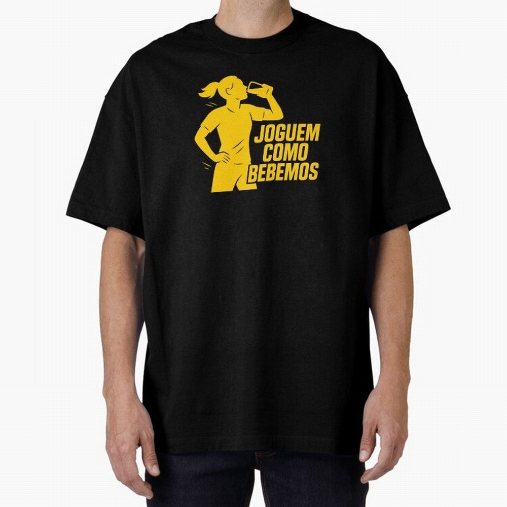 Joguem Como Bebemos Women World Cup 2026 Oversized T-Shirt Showcase FIFA World Cup 2026 Spirit, with England, France and Netherlands, Cristiano Ronaldo, Football Festival Excitement, Trophy Ambitions, Country Rivalries and Star Player Buzz; Ideal