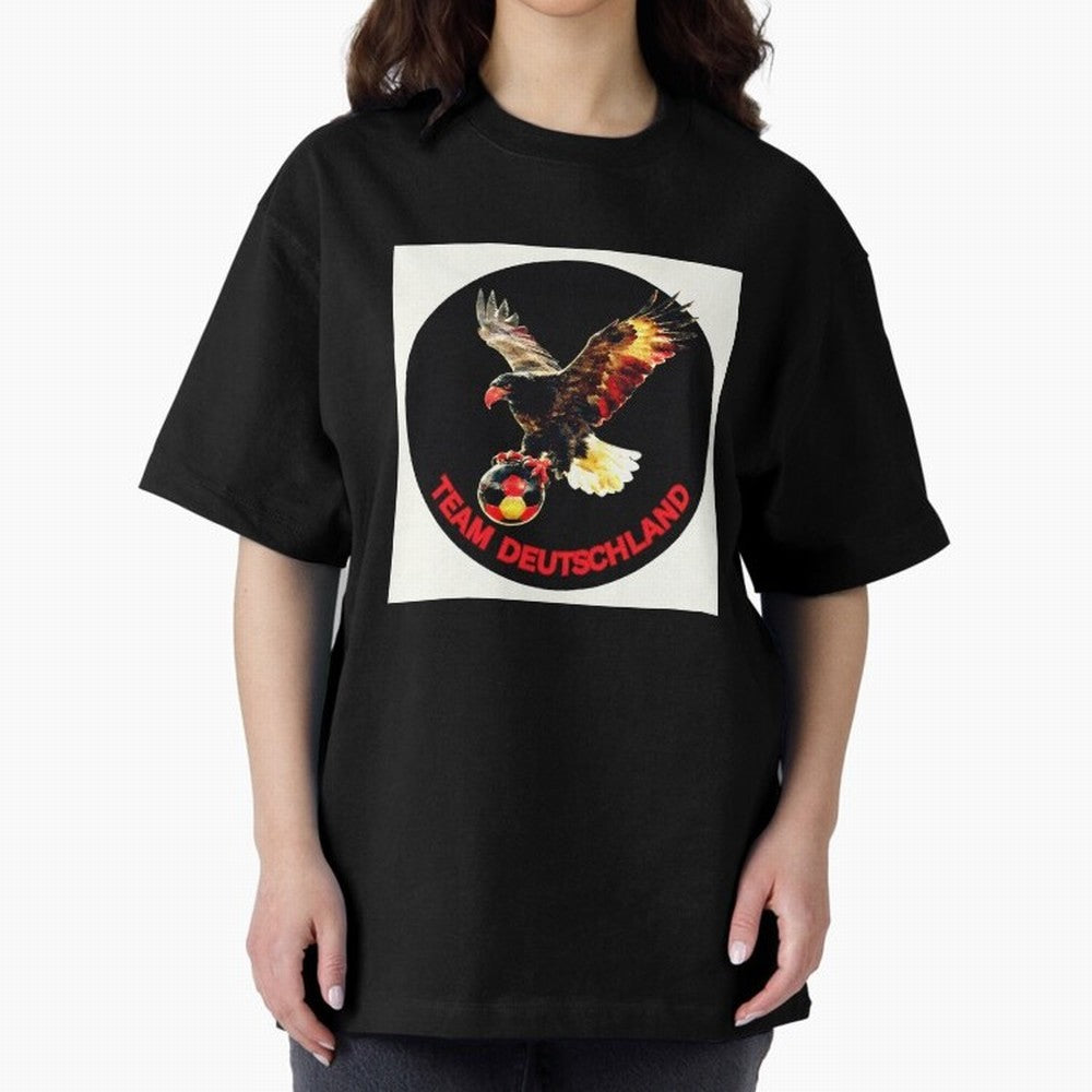 Eagle motif TEAM Germany Oversized T-Shirt Live the Energy of FIFA World Cup 2026 Group Stage Built around Haaland and Mbappe, Spain Energy, Vintage Soccer Flavor, Modern Football Stars, National Flags and Final Night Emotion; Made for Collectors