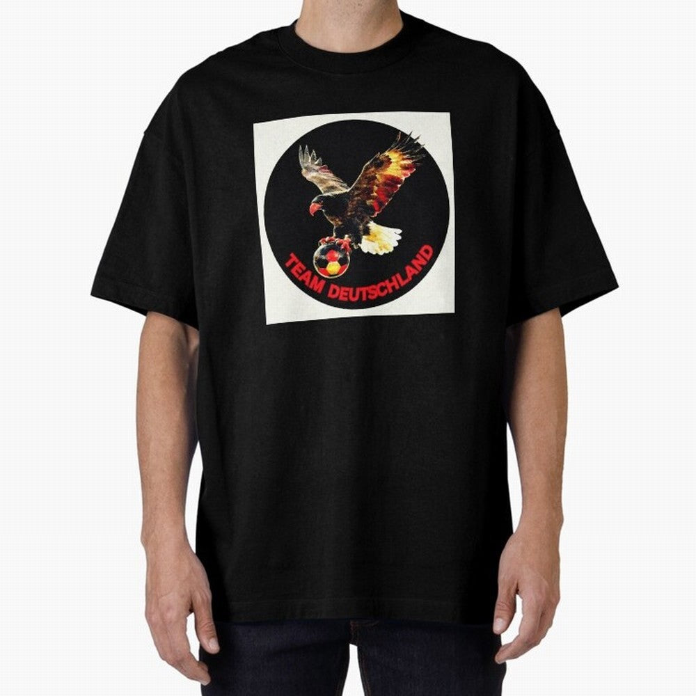 Eagle motif TEAM Germany Oversized T-Shirt Live the Energy of FIFA World Cup 2026 Group Stage Built around Haaland and Mbappe, Spain Energy, Vintage Soccer Flavor, Modern Football Stars, National Flags and Final Night Emotion; Made for Collectors