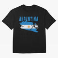 Argentina World Cup 2026 ¨C Pride in Motion Oversized T-Shirt Stand Proud for FIFA World Cup 2026 Group Stage Centered on Messi and Cristiano Ronaldo, England, France and Netherlands Energy, Retro Football Energy, Iconic Rivalries, Trophy Chase