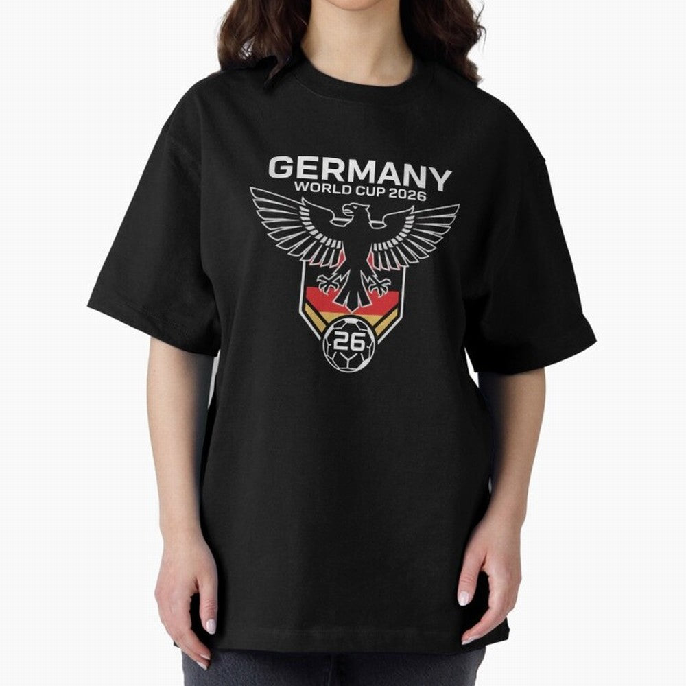 Germany National Football Team World Cup 2026 Eagle Logo Oversized T-Shirt Fuel the Hype around the FIFA World Cup 2026 Journey through CR7 Highlights, Portugal Pride, Match Day Excitement, Supporter Culture, Golden Goals and Global Football