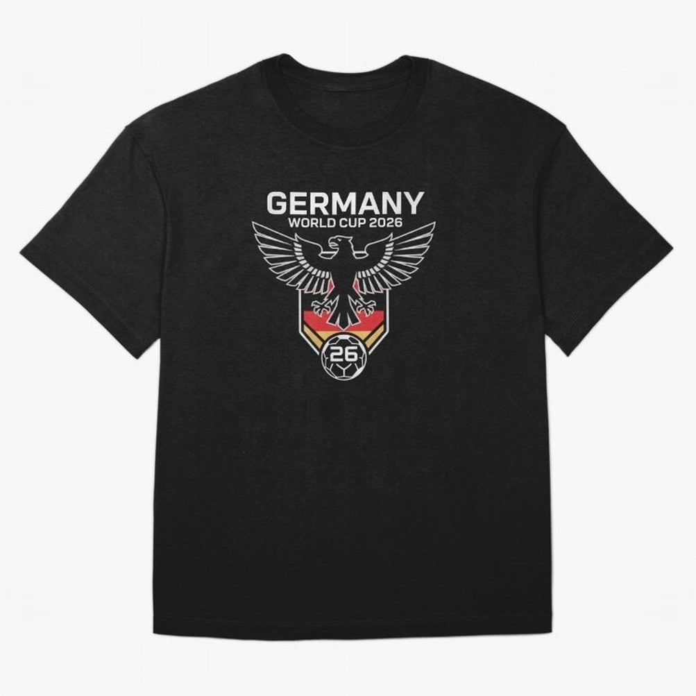 Germany National Football Team World Cup 2026 Eagle Logo Oversized T-Shirt Fuel the Hype around the FIFA World Cup 2026 Journey through CR7 Highlights, Portugal Pride, Match Day Excitement, Supporter Culture, Golden Goals and Global Football