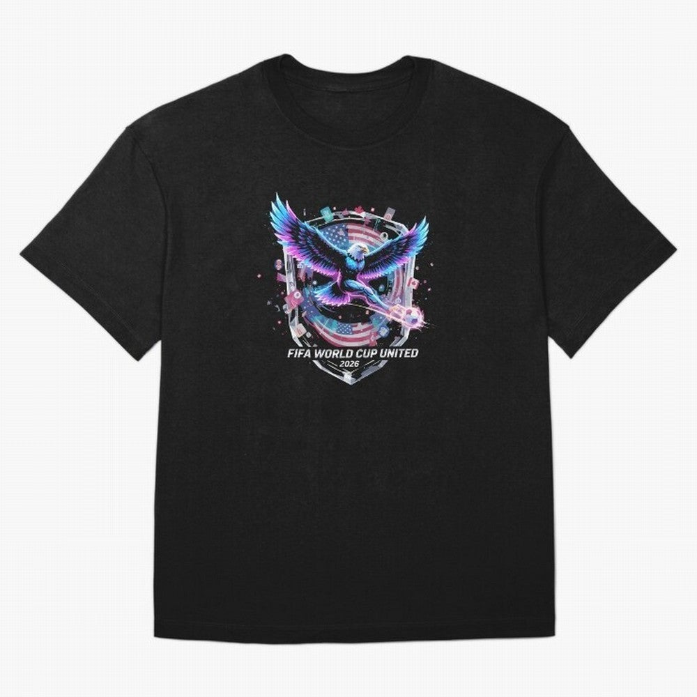 FIFA World Cup 2026 United Eagle Soccer Art T-Shirt_86867742 Oversized T-Shirt Carry the Colors and Pride of Global Football Passion for FIFA World Cup 2026, Connected to Mbappe and Neymar, France and Portugal, Match Day Excitement, Supporter