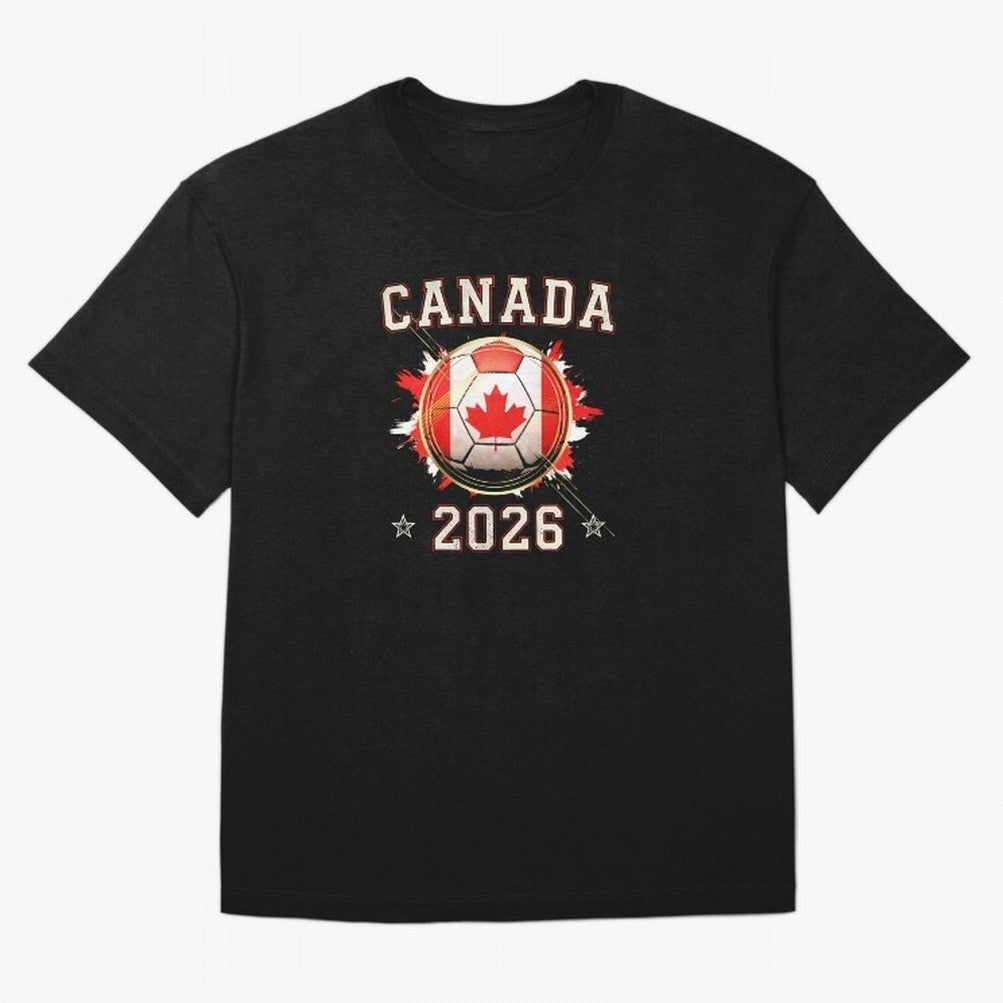 Front Print Canada Soccer World Cup 2026 - Canadian Fan Gift T-Shirt_84561562 Oversized T-Shirt Unlock FIFA World Cup 2026 USA Canada Mexico with Cristiano Ronaldo, Argentina, France and Brazil Energy, Stadium Chants, National Pride, Trophy Dreams