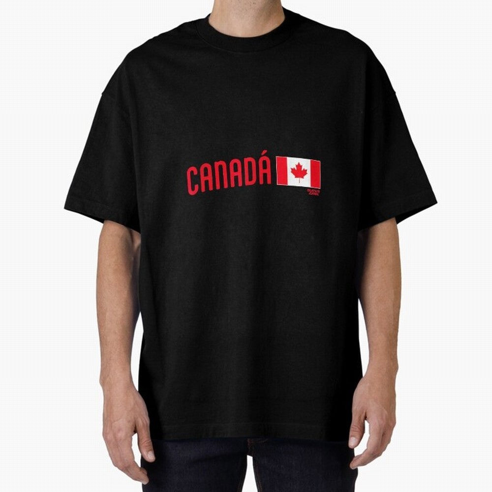 2026 Canada Soccer Fan World Cup Oversized T-Shirt Make Your Look Match FIFA World Cup 2026 Group Stage Spirit, Connected to Argentina, Messi, CR7 and Mbappe, Goal Celebration Energy, Supporter Heritage, Football Icons and Worldwide Tournament Joy;