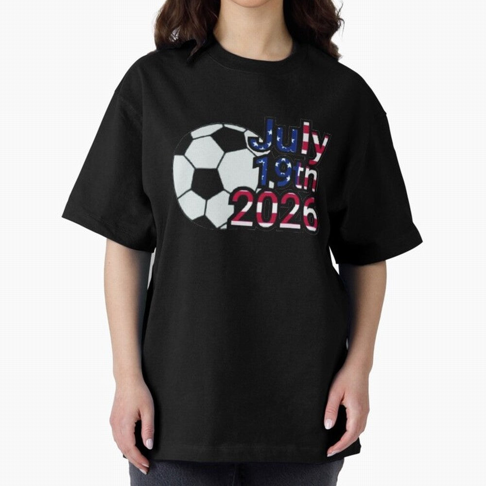 2026 USA Oversized T-Shirt Make Your Look Match FIFA World Cup 2026 USA Canada Mexico for Fans of Mbappe and Neymar and England, Bringing Global Supporter Spirit, Legendary Goals, National Colors and Tournament Celebration; Created for Match Day